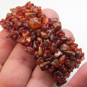 Red Agate Multi Multi Stones Elastic Bracelet
